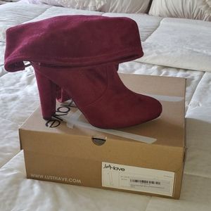 Wine boot heels